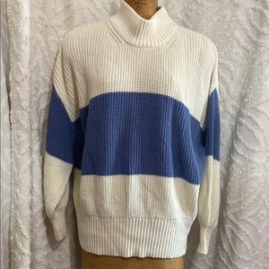 100% cotton high-neck knit sweater